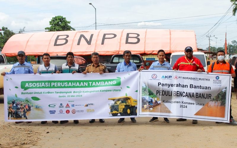 Section Head External PT. MLP, Arifin Lahay, didampingi Camat Langgikima, Tasrudin dan diterima langsung Pemerintah Kabupaten Konawe Utara melalui Kepala BPBD Konut, Aidin. Senin, (20/05/2024).