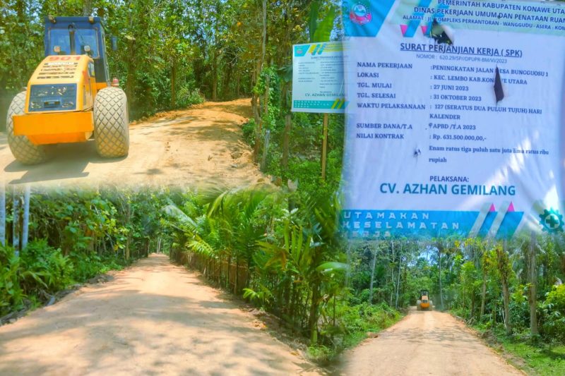 Pekerjaan peningkatan jalan Desa Bungguosu diklaim memenuhi standar spesifikasi.