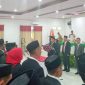Ketua Bawaslu Konut, Isbar mengambil sumpah dan jabatan 39 Panwascam dalam Pilkada 2024 di salah satu hotel Konut, Jumat (24/5/2024).