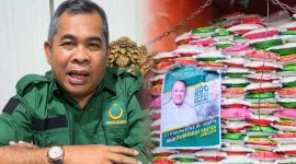 Ketua Tim Selaras, Abdul Halik   |    Beras Bantuan Selaras di Muna.