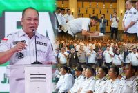 Bupati Konawe Utara, H. Ruksamin membuka resmi Musrenbang RPJPD tahun 2025-2045, di Hotel Plaza Inn Kendari, Rabu (29/5/2024).