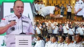 Bupati Konawe Utara, H. Ruksamin membuka resmi Musrenbang RPJPD tahun 2025-2045, di Hotel Plaza Inn Kendari, Rabu (29/5/2024).