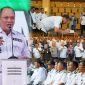 Bupati Konawe Utara, H. Ruksamin membuka resmi Musrenbang RPJPD tahun 2025-2045, di Hotel Plaza Inn Kendari, Rabu (29/5/2024).