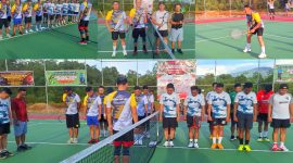 Kapolres Konut, AKBP Priyo Utomo, S.H., S.I.K membuka secara langsung turnamen tennis lapangan Mapolres Konut. Minggu, (2/6/24) sekira pukul 16.00 wita.