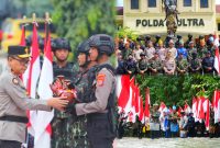 Proses pengambilan air suci dari sumber mata air Sungai Laku-Laku Kebun Raya Kendari, Kelurahan Andonohu, Kecamatan Poasia Kota Kendari, Sultra.
