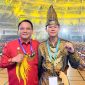 Pj Gubernur Sulawesi Tenggara, Andap Budhi Revianto bersama Nabiel Musyarraf R. Anak berprestasi asal Sultra.