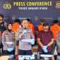 Kepala Kepolisian Resort Konawe utara, AKBP Priyo Utomo, SH., S.I.K memimpin konferensi pers penangkapan 4 orang tersangka pengedar narkoba. Kamis, (24 Juli 2024).