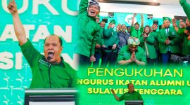 Dr. Ir. H. Ruksamin, ST., M.Si., IPU., ASEAN Eng, resmi dilantik sebagai Ketua IKA UMI Sultra. Sabtu, (27/07/2024).