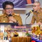 Kadis Kominfo Sultra, Ridwan Badallah memberikan pengarahan literasi pengelolaan medsos dan website pemerintah lingkup Pemprov. Sultra. PlazaInn Hotel (29/07/2024).