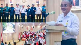 Asisten III Setda Kota Kendari Makmur mewakili Pj Wali Kota Kendari di Aula Samaturu Balai Kota Kendari, Rabu (31/7/2024).