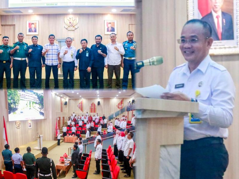 Asisten III Setda Kota Kendari Makmur mewakili Pj Wali Kota Kendari di Aula Samaturu Balai Kota Kendari, Rabu (31/7/2024).
