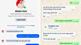 Akun Face (Palsu) Facebook Atas Nama Abdul Azis kelabui korban meminta sejumlah uang. (*Ist)