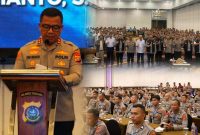 Kapolda Sultra Irjen Pol Dwi Irianto, S.I.K., M.H, membuka resmi Rakernis. Rabu, 7 Agustus 2024.