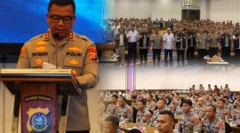 Kapolda Sultra Irjen Pol Dwi Irianto, S.I.K., M.H, membuka resmi Rakernis. Rabu, 7 Agustus 2024.