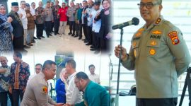 Kapolda Sulawesi Tenggara, Irjen Pol Dwi Irianto memberikan sambutannya pada acara silaturahmi Forum Rektor se-Sulawesi Tenggara di Sky Lounge Claro Hotel Kendari. Kamis, (08/08/2024).