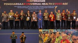 Acara Penyerahan Penghargaan Universal Health Coverage oleh Wakil Presiden Republik Indonesia. Kamis, (08/08/2024).