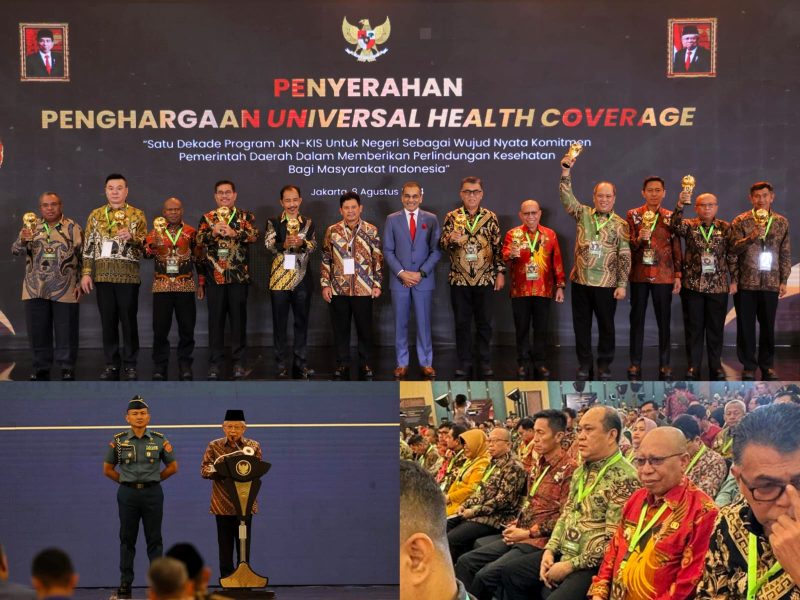 Acara Penyerahan Penghargaan Universal Health Coverage oleh Wakil Presiden Republik Indonesia. Kamis, (08/08/2024).