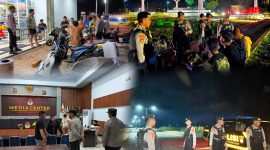 Personel Patroli Pos Mobile Polres Konawe Utara sapa langsung ke masyarakat di wilayah rawan tindakan kejahatan. Kamis malam, (08/08/2024)