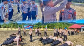 7 orang Anggota Polres Konut terjaring Gaktiblin, berupa pelanggaran rambut panjang dan memelihara jenggot. Jum'at, (09/08/2024).