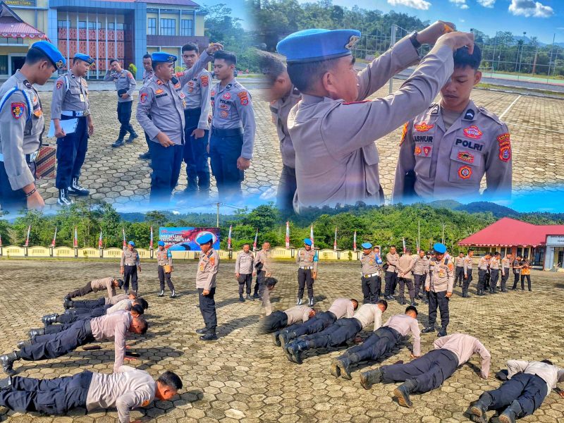 7 orang Anggota Polres Konut terjaring Gaktiblin, berupa pelanggaran rambut panjang dan memelihara jenggot. Jum'at, (09/08/2024).