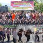 Polres Konawe Utara Gelar Simulasi Sistem Pengamanan Kota (Sispamkota) di lapangan Pemda Kabupaten Konawe Utara. Selasa, (13/08/2024).