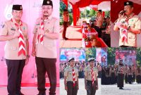 Pemkab Konut Peringati Hari Pramuka Ke-63 Tahun Tingkat Kabupaten Konut 2024, di Halaman Kantor Bupati Konut. Rabu, (14/08/2024).