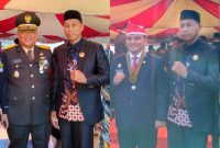 Ketua DPD PJI Sultra, Agussalim Patunru berpose bersama usai memperingati HUT RI Ke-79 Tahun di Pelataran Kantor Gubernur Sultra. Sabtu, (17/08/2024).