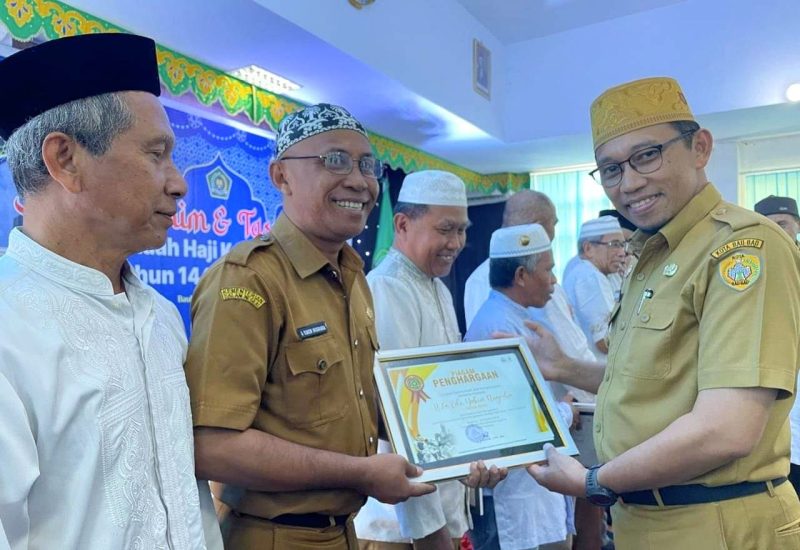Silaturahim dan Tasyakuran Jamaah Haji Kota Baubau tahun 2024 di kantor Kementerian Agama Selasa (20/08/2024).
