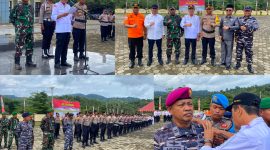 Wakil Bupati H. Abuhaera, S.Sos., M.Si Pimpin Apel Gelar Pasukan di lapangan apel Mapolres Konut. Jum'at, (23/08/2024).