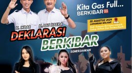 Deklarasi akbar Pasangan Calon (Paslon) Bupati dan Wakil Bupati Konawe Utara (Konut), Ikbar-Abuhaera di Lapangan Molawe. 