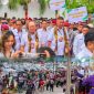 Belasan ribu masyarakat iringi Pasangan Calon Gubernur Sulawesi Tenggara, Dr. Ir. H. Ruksamin, ST., M.Si, IPU., ASEAN.Eng dan Calon Wakil Gubernur Sultra, H. LM Sjafei Kahar mendaftar di Komisi Pemilihan Umum, Sultra, Kamis (29/08/2024).