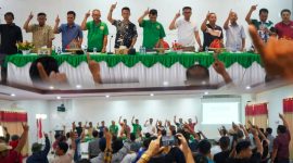 Tim Pemenangan Ruslan melakuan pertemuan dan menyatakan solid dan kompak memenagkan Paslon Ikbar-Abuhaera pada Pilkada Konawe Utara. Rabu, (04/09/2024).