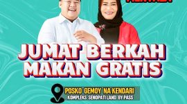 Paslon Yhudi-Nirna gelar Jum'at Berkah Makan Gratis.