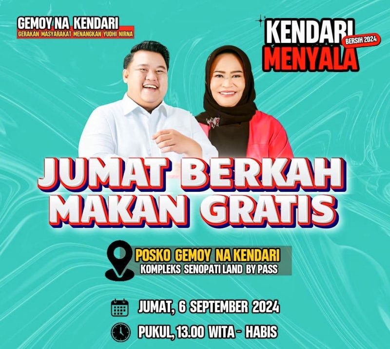 Paslon Yhudi-Nirna gelar Jum'at Berkah Makan Gratis.