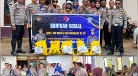 Satuan Lalu Lintas (Satlantas) Polres Konawe Utara menggelar berbagai kegiatan sosial kemasyarakatan sambut hari lalu lintas bhayangkara Ke-69 Tahun.