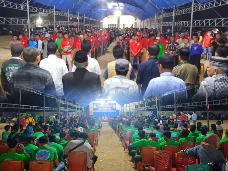 Pengukuhan dan Pelantikan Tim Sayap, Desa Ikbar-Abuhaera Kecamatan Andowia, Konawe Utara. Kamis malam, (12/09/2024).