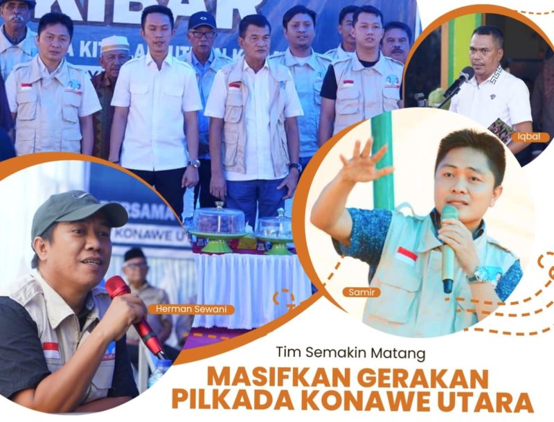 Tim Relawan Berkibar (Bersama Ikbar-Abuhaera) kian Masifkan Gerakan pada Pilkada Konawe Utara 2024.