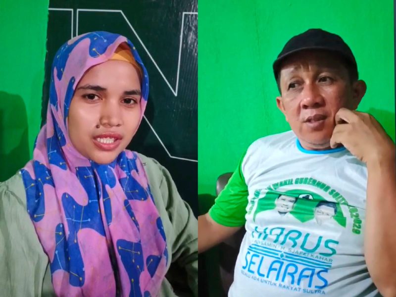 Wamusria (Jilbab) dan Rudy Asmara (Topi Hitam)