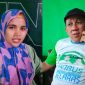 Wamusria (Jilbab) dan Rudy Asmara (Topi Hitam)