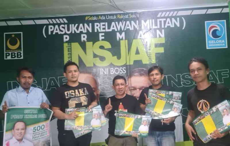 Preman Insjaf terus masif memperkuat dukungan program kerja Pasangan Tagline Harus Selaras kepada masyarakat wawotobi. Sabtu (12/10/2024).