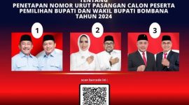 KPU Bombana Umumkan Penetapan Nomor Urut Paslon Pilkada 2024