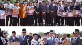 Peringati HGN Ke-30, Bupati Konut, H.  Ruksamin Apresiasi 18 Guru Penggerak Angkatan 10, dengan menyerahkan Laptop Gratis. Senin (25/11/2024).