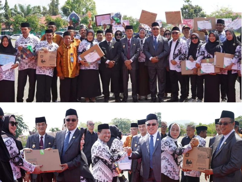 Peringati HGN Ke-30, Bupati Konut, H.  Ruksamin Apresiasi 18 Guru Penggerak Angkatan 10, dengan menyerahkan Laptop Gratis. Senin (25/11/2024).