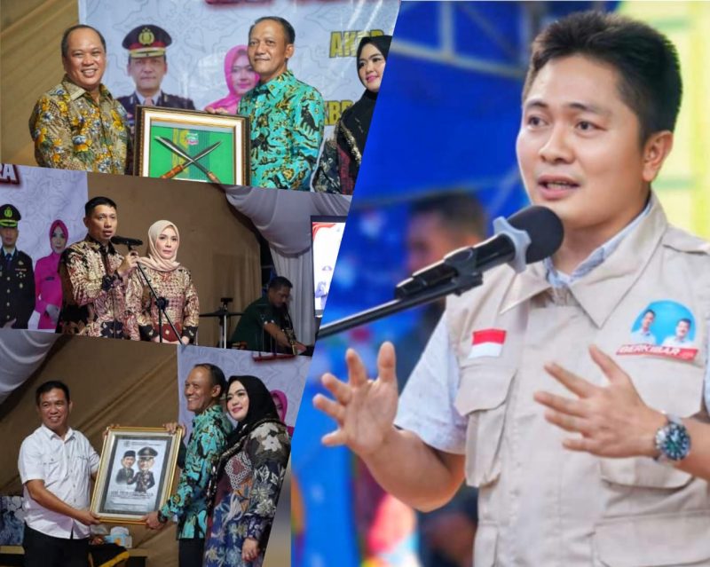 Ketua Komisi III Dewan Perwakilan Rakyat Daerah (DPRD) Konawe Utara, Samir, S.IP., M.Si (Kanan rompi cream) dan Sertijab Kapolres Konut.