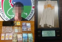 Tersangka AS (15) bersama Barang Bukti (BB) Diamankan Satreskoba Polres Konawe.