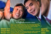 Momen berpose bersama pertemuan Ruksamin bersama Agus, Pramugara Batik Air di Udara.