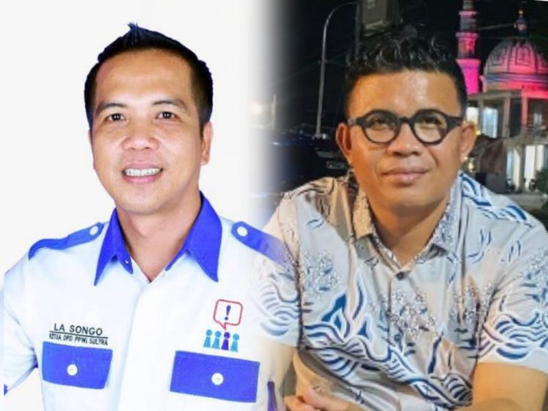 Ketua PPWI Sultra, La Songo (Kanan) dan Ketua Aktivis Senior, Karmin (Kiri).