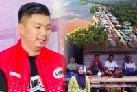 Gubernur LIRA Sultra, Jefri Rembasa, dan Kondisi Warga serta wilayah pertambangan di Wawonii di ekspansi PT GKP. Foto: Ist