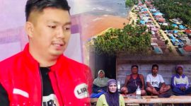 Gubernur LIRA Sultra, Jefri Rembasa, dan Kondisi Warga serta wilayah pertambangan di Wawonii di ekspansi PT GKP. Foto: Ist