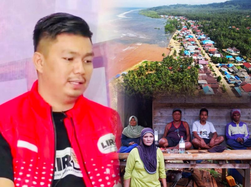 Gubernur LIRA Sultra, Jefri Rembasa, dan Kondisi Warga serta wilayah pertambangan di Wawonii di ekspansi PT GKP. Foto: Ist